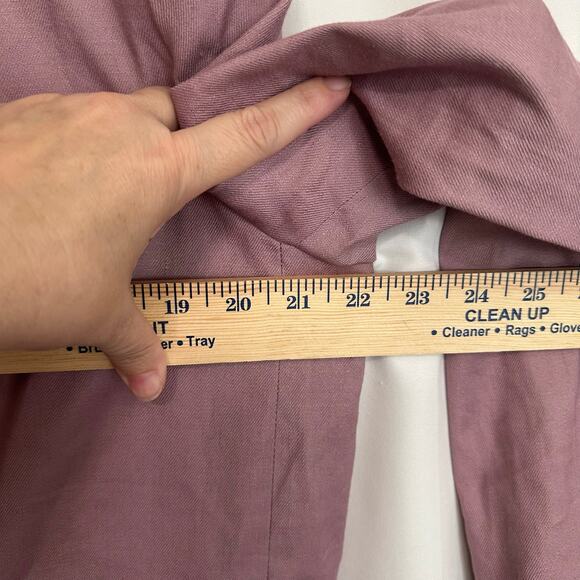 NWT Anthropologie Maeve Double Breasted‎ Linen Blazer Lilac Sz 12 Modern Career - Picture 10 of 11